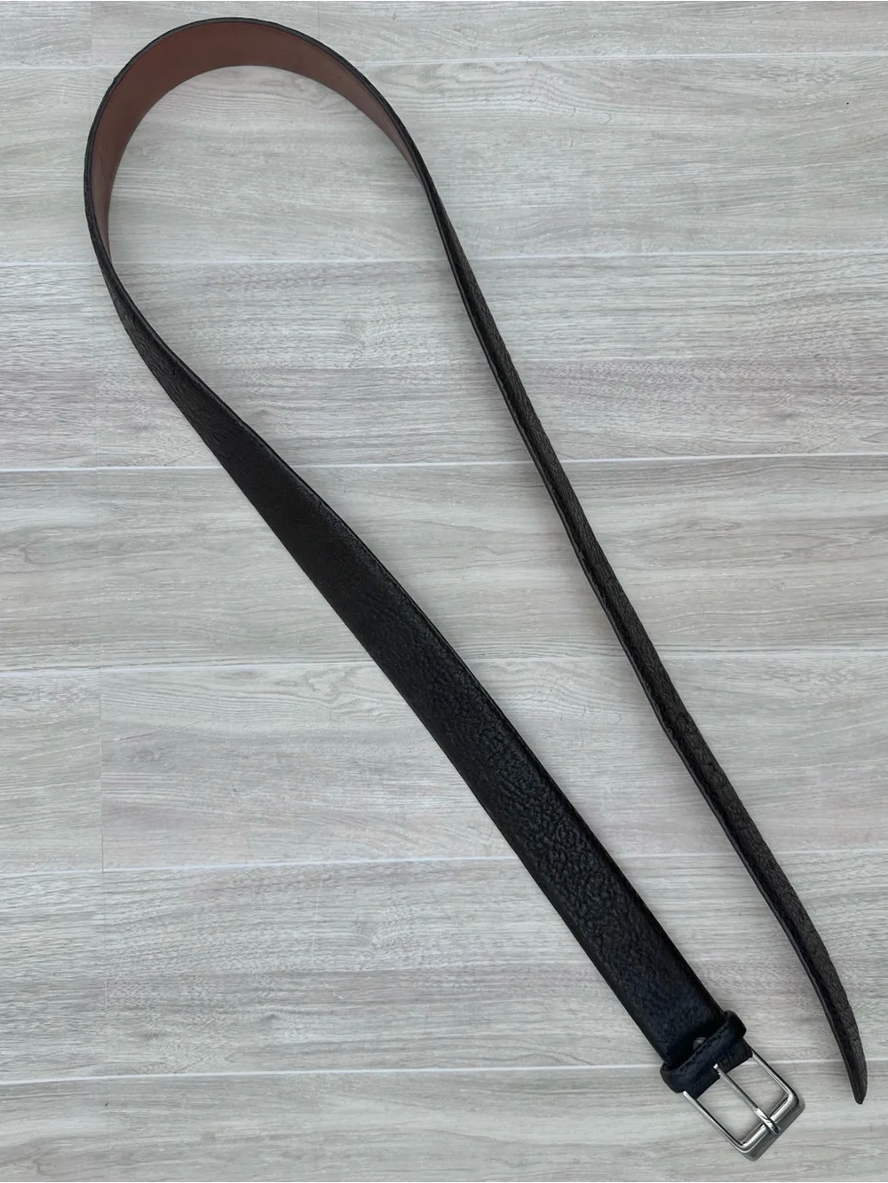 Fullum & Holt Imported Genuine Skark Skin Black Leather Men’s Belt 01102B Sz 40